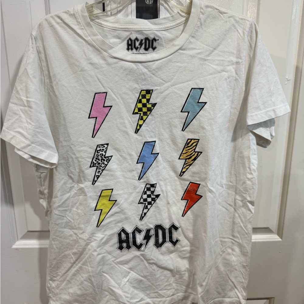 AC/DC Graphic Tee with Lightning Bolts